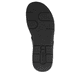 Schwarze remonte Keilsandaletten D2K50-00 mit einem Klettverschluss. Schuh Laufsohle.