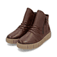 Braune remonte Damen Kurzstiefel D1T73-24 mit wasserabweisender TEX-Membran. Schuhpaar seitlich schräg.