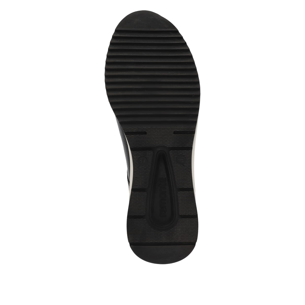 Braunbeige remonte Damen Sneaker D0T71-60 mit Reißverschluss sowie einem Keilabsatz. Schuh Laufsohle