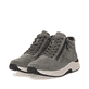 Graue remonte Damen Sneaker D3V71-45 mit wasserabweisender TEX-Membran. Schuhpaar seitlich schräg.
