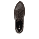 Dunkelbraun-bronzene remonte Damen Sneaker D1G08-25 mit einem Reißverschluss. Schuh von oben.