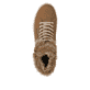 Cognacfarbene remonte Damen Schnürstiefel D2U73-22. Schuh von oben.