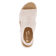 Puderrosane remonte Damen Riemchensandalen D1J52-31 mit einem Elastikeinsatz. Schuh von oben.