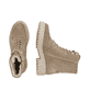 Camelfarbene remonte Damen Schnürstiefel D4B70-20. Schuh von oben, liegend.