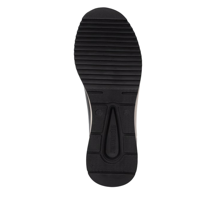 Mocassins remonte métalliques végan femmes D0T08-90 avec fermeture éclair. Semelle extérieure de la chaussure.