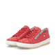 Chaussures à lacets remonte rouges pour femme D0700-33. Chaussures inclinées sur le côté.