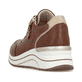Baskets basses remonte marron pour femme D0T03-24 avec fermeture éclair. Chaussure vue de dessus.
