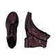 Bottes à lacets remonte rouges femmes D4381-35 avec membrane remonteTEX. Chaussure vue de dessus, couchée.