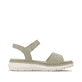 Grüne remonte Riemchensandalen D2K58-52 mit einem Klettverschluss. Schuh Innenseite.