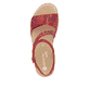 Mehrfarbige remonte Riemchensandalen R6860-90 mit einem Klettverschluss. Schuh von oben.