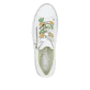 Weiße remonte Damen Sneaker Low D1C06-80 mit Reißverschluss sowie Komfortweite G. Schuh von oben.