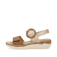 Metallische remonte Riemchensandalen R6853-90 mit einem Klettverschluss. Schuh Außenseite.