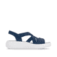 Blaue remonte Riemchensandalen D3L52-14 mit einem Gummizug sowie Extraweite H. Schuh Innenseite.