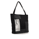 Sac bandoulière remonte Q0727-01 en noir avec un compartiment principal spacieux et fermeture éclair. Côté gauche.