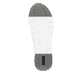 Silberne remonte Damen Sneaker Low R6700-91 mit einem Reißverschluss. Schuh Laufsohle.