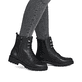 Schwarze remonte Damen Schnürstiefel D8656-00 mit wasserabweisender TEX-Membran. Schuh am Fuß.