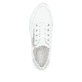 Weiße remonte Damen Sneaker Low D0H11-80 mit einem Reißverschluss. Schuh von oben.