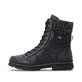 Schwarze remonte Damen Schnürstiefel D2U70-03 mit wasserabweisender TEX-Membran. Schuh Außenseite.