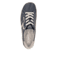 Blaue remonte Damen Schnürschuhe R1432-14 mit einem Reißverschluss. Schuh von oben.
