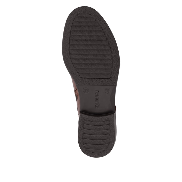 Braune remonte Damen Schnürstiefel D0F83-22 mit einem Reißverschluss. Schuh Laufsohle.