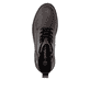 Dunkelbraune remonte Damen Schnürstiefel D1W83-25 mit einem Reißverschluss. Schuh von oben.