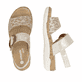Goldene remonte Riemchensandalen R6853-94 mit trendiger Schnalle. Schuh von oben, liegend.