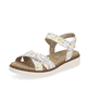 Bunte remonte Damen Riemchensandalen D2049-81 mit Klettverschluss. Schuh seitlich schräg.