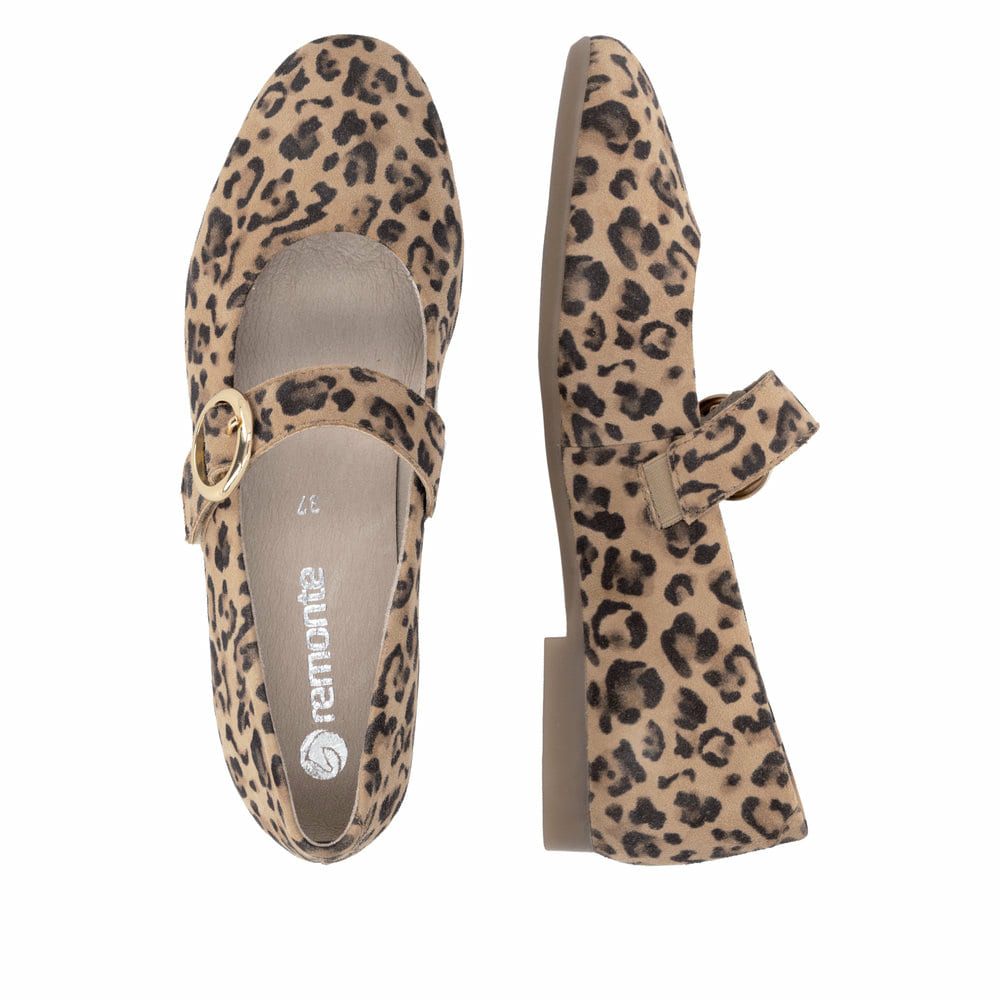 Ballerines remonte multicolores pour femme D0K14-90. Chaussure vue de dessus, couchée.