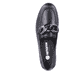 Schwarze remonte Damen Loafer D0K00-00 mit einem Gummizug. Schuh von oben.