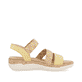 Gelbe remonte Riemchensandalen R6861-68 mit einem Klettverschluss. Schuh Innenseite.