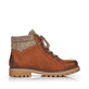 Braune remonte Damen Schnürstiefel D7478-22 mit einer dämpfenden Profilsohle. Schuh Innenseite