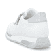 Weiße remonte Damen Sneaker Low D0H11-80 mit einem Reißverschluss. Schuh von hinten.