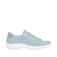 Babyblaue remonte Damen Schnürschuhe D1E03-10 mit einem Reißverschluss. Schuh Innenseite.