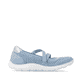 Blaue remonte Ballerinas D3G05-12 mit einem Klettverschluss sowie Komfortweite G. Schuh Innenseite.