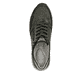 Baskets basses remonte vertes pour femme D0T16-54 avec fermeture éclair. Semelle extérieure de la chaussure.