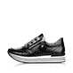 Schwarze remonte Damen Sneaker Low D1302-02 mit einem Reißverschluss. Schuh Außenseite.