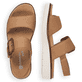
Nussbraune remonte Damen Riemchensandalen D2067-60 mit einer flexiblen Profilsohle. Schuhpaar von oben.