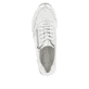 Silberne remonte Damen Sneaker Low R6700-91 mit einem Reißverschluss. Schuh von oben.