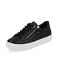 
Nachtschwarze remonte Damen Sneaker D0916-00 mit einer besonders leichten Sohle. Schuh seitlich schräg