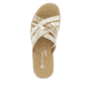 Metallische vegane remonte Damen Pantoletten D0Q50-90 mit weicher Einlegesohle. Schuh von oben.