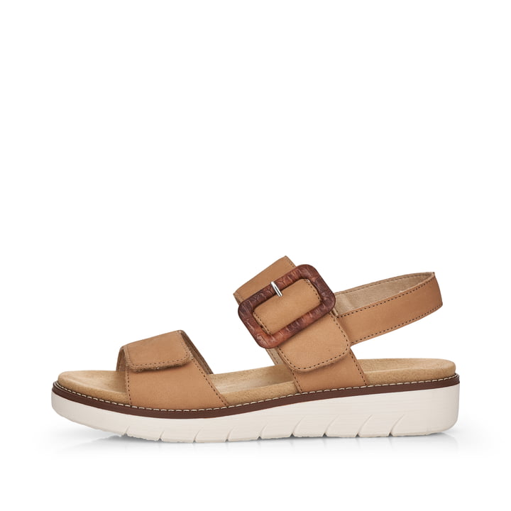 
Nussbraune remonte Damen Riemchensandalen D2067-60 mit einer flexiblen Profilsohle. Schuh Außenseite
