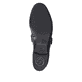Schwarze remonte Ballerinas D0K14-00 mit einem Klettverschluss. Schuh Laufsohle.