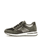 Bronzene vegane remonte Damen Sneaker D1G08-90 mit einem Reißverschluss. Schuh Außenseite.