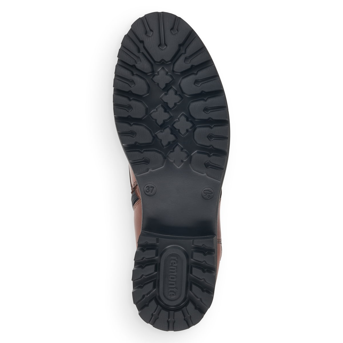 Schokobraune remonte Damen Biker Boots D8671-22 mit markanten Ösen. Schuh Laufsohle.