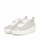 Goldene remonte Damen Sneaker Low D1C03-91 mit dekorativem Schmuckdetail. Schuhpaar seitlich schräg.