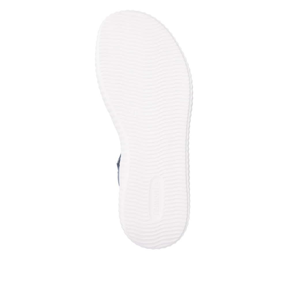 Blaue remonte Riemchensandalen D3L51-14 mit Klettverschluss sowie Extraweite H. Schuh Laufsohle.