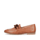 Braune remonte Damen Loafer D0K00-24 mit einem Gummizug. Schuh Außenseite.