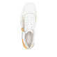 Weiße remonte Damen Sneaker Low D0J01-86 mit einem Reißverschluss. Schuh von oben.