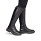 Schwarze remonte Hochschaftstiefel D4B71-00 mit wasserabweisender TEX-Membran. Schuh am Fuß.