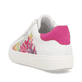 Weiße remonte Damen Sneaker Low D2J00-82 mit Schnürung sowie der Komfortweite G. Schuh von hinten.